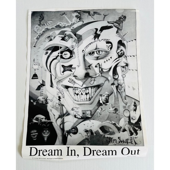 Vtg 1997 Jim Sweet Art Poster College Collection Wall Room Decor 18x24 poster - Picture 1 of 4